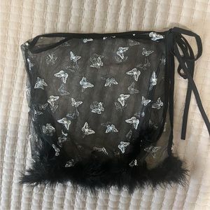 iHeartRaves mesh butterfly wrap skirt🦋